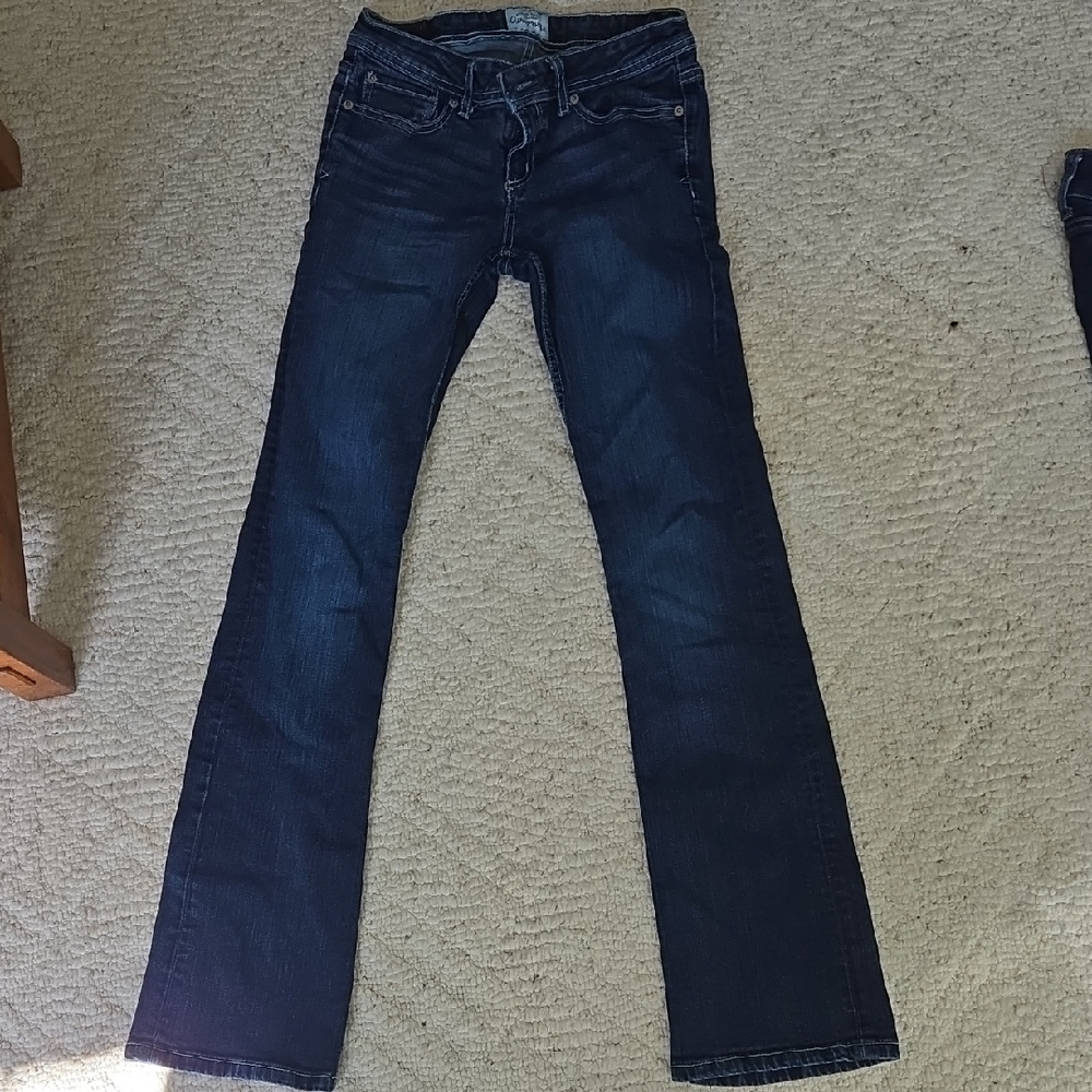 Aeropostale Women's Dark Indigo Straight Leg Jeans